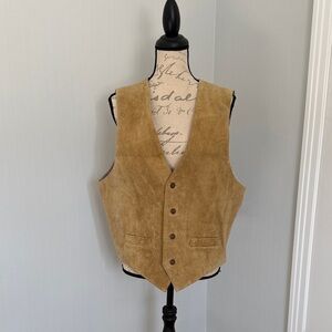 Men's Tan Genuine Leather Vest M/L - cosplay Hobbits -Lord of the Rings